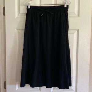 Athleta Black A-Line Drawstring Skirt